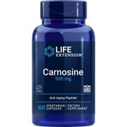 Life Extension Carnosine 500mg 60 Vegetarian Capsules, Anti-Aging Peptides
